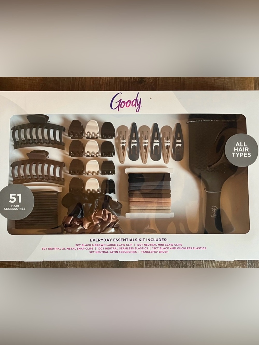 51 piece Hair accessory kit. Everyday essential kit. All hair types. New in box